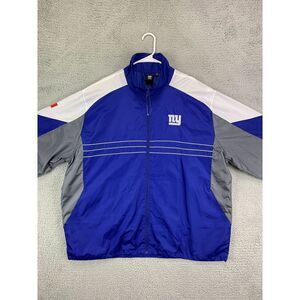 New York Giants Jacket Adult 2XL Blue NFL Lightweight Football Mens Reebok‎